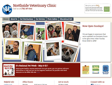 Tablet Screenshot of northsideveterinaryclinic.com